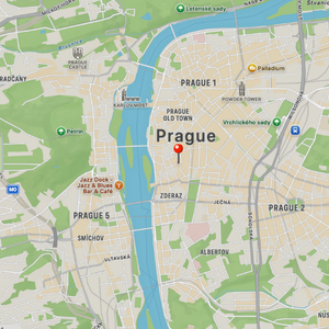 Map of Airbnb location in Prague centrally located and affordable