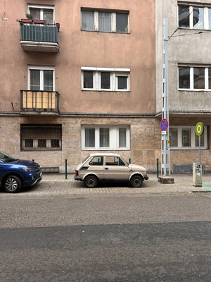 Historic and tiny car in Eastern Europe Budapest