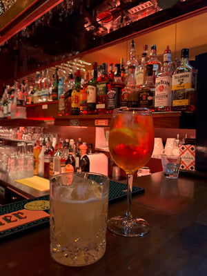 Night out in Prague at Bar 23 with Aperol Spritz and Whisky Sour