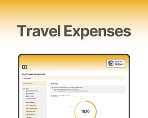 Free Notion Template to Easy-to-use and comprehensive travel expenses tracker template on Notion for Digital nomads, travellers, and adventure seekers. Track expenses together with friends and split expenses after, monitor your trip budget, and analyze insights with different currencies for automatic conversion.