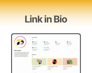 Free Notion Template Easy-to-use Link-in-bio template on Notion for freelancers, small businesses, and side-hustles. Easily add social links, blog posts, and product highlights to drive engagement with your network.