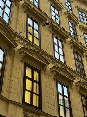 Windows in Vienna creative and artsy photo of building